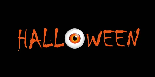 Orangefarbenes Auge zu Halloween — Stockvektor