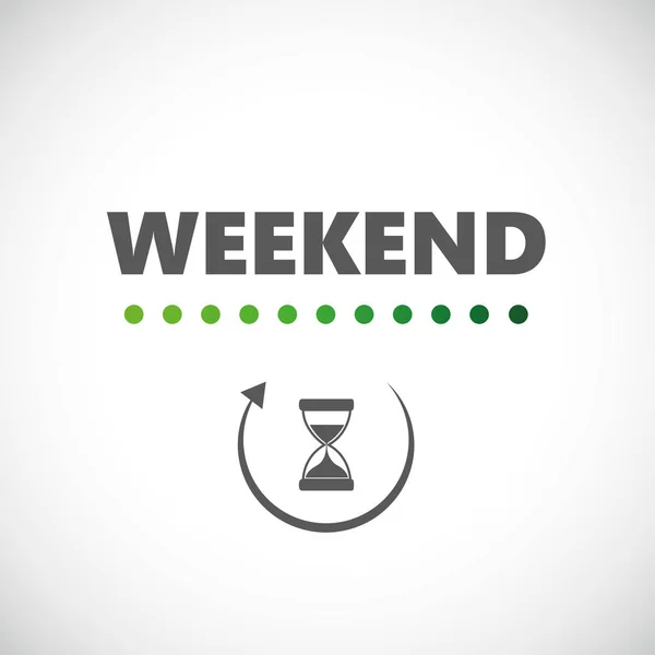 Ładowanie weekend ikona klepsydry — Wektor stockowy