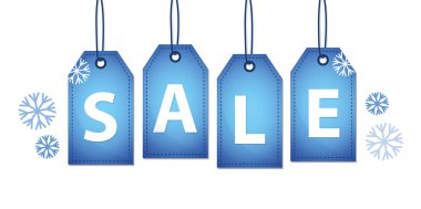 mavi kış satış etiketleri