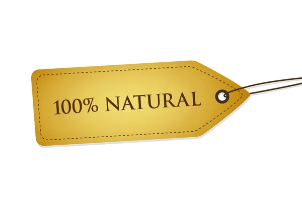 Etiqueta de qualidade 100% natural — Vetor de Stock