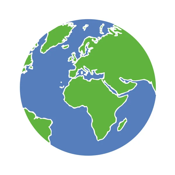 Globi terrestri isolati su sfondo bianco — Vettoriale Stock