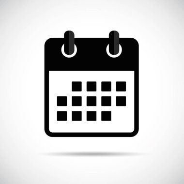 siyah takvim simgesi simgesi