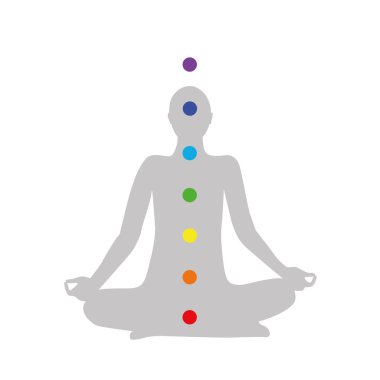 lotus poz oturan siluet yoga kişi