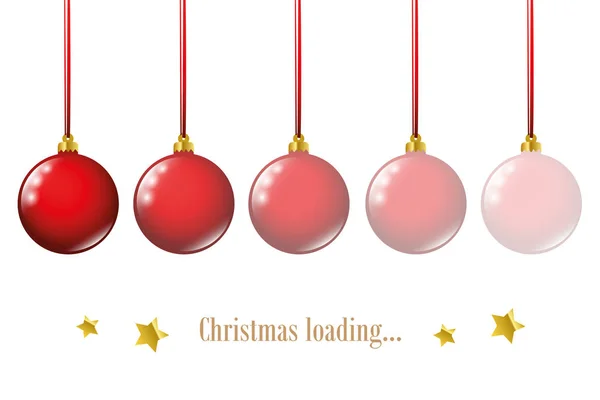 Weihnachtsbaumkugel Rot Gefärbt Vektor Illustration Eps10 — Stockvektor