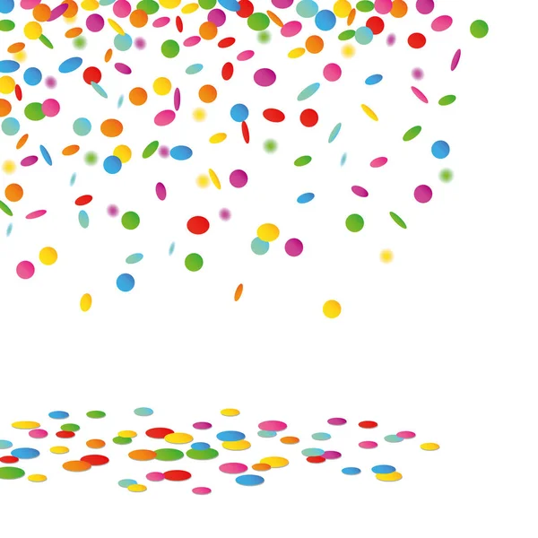 Colored confetti on white background — Stock Vector