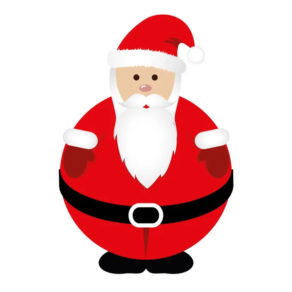 Gordo Santa Claus en ropa roja — Vector de stock