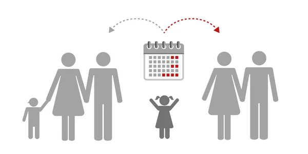 Συνονθύλευμα οικογενειακό χρόνο διαχείρισης εικονόγραμμα — Διανυσματικό Αρχείο