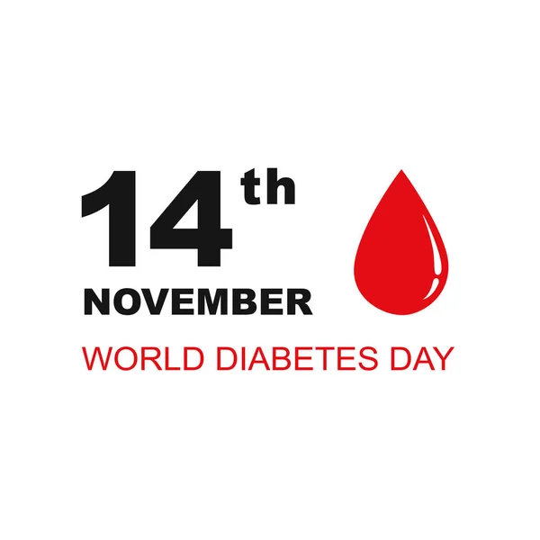 Всесвітній день діабету падіння крові — стоковий вектор