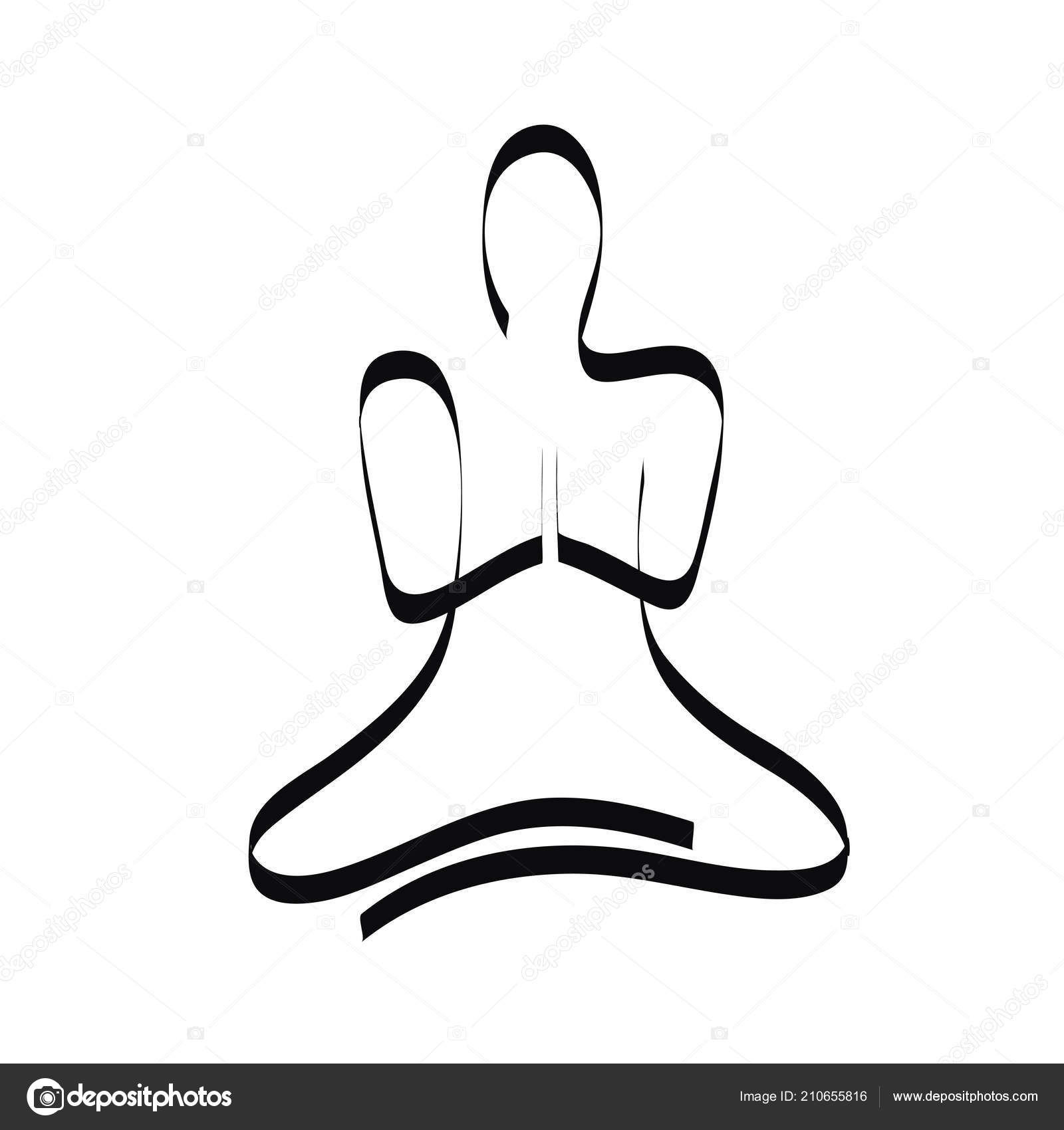 Yoga Meditation Pose Line Drawing Male Continuous, Wing Drawing, Male  Drawing, Male Sketch PNG Transparent Clipart Image and PSD File for Free  Download
