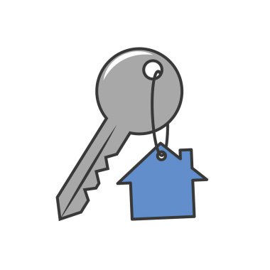 Anahtarlık kolye güvenlik simgesi olan evin anahtarı