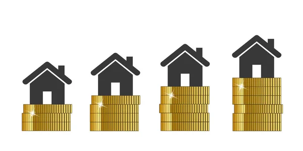 Precios Inmobiliarios Están Aumentando Vector Ilustración Eps10 — Vector de stock