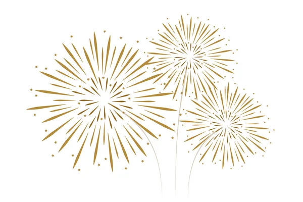 Nouvelle décoration de feux d'artifice année — Image vectorielle