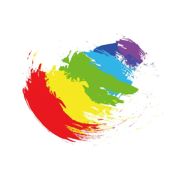 Projeto pinceladas arco-íris colorido — Vetor de Stock