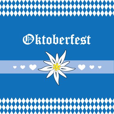 Oktoberfest kutlamaları edelweiss çiçek