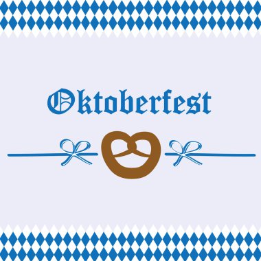 Oktoberfest kutlamaları simit Bavyera bayrak arka plan