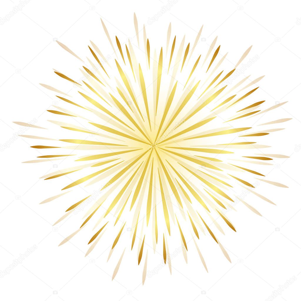 golden firework celebration design