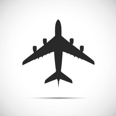 yolcu uçak siluet simge
