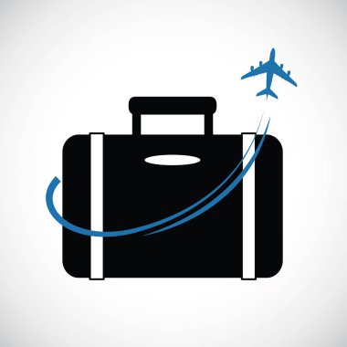 siyah seyahat bavul havaalanında