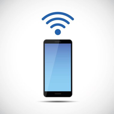 ücretsiz wi-fi sembol smartphone cep telefonu