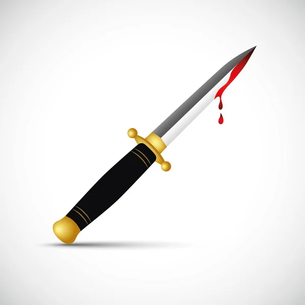 Tranchant couteau dague boody isolé — Image vectorielle