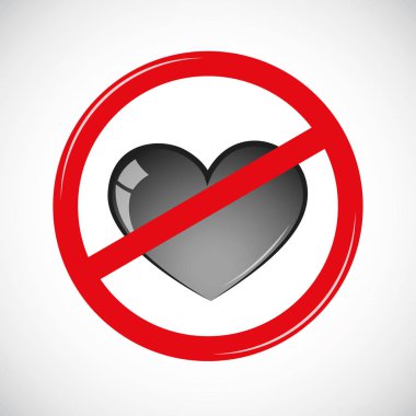 yasak aşk işareti simgesi piktogram