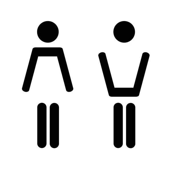 Conjunto de iconos WC aislados en un fondo blanco de género masculino y femenino pictograma colección de signos — Vector de stock