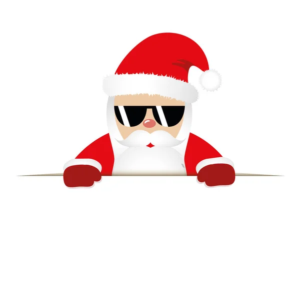 Hipster-Weihnachtsmann mit coolem Bart und Sonnenbrille — Stockvektor