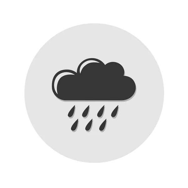 Regn ikon grå moln symbol — Stock vektor