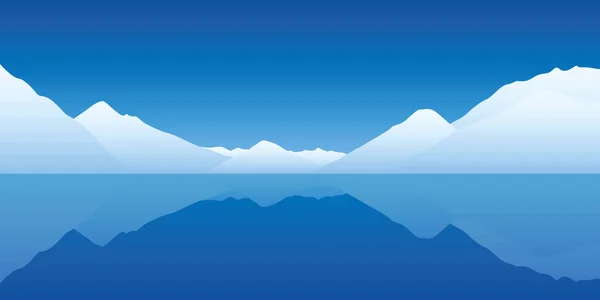 Iceberg paisaje frío azul océano — Vector de stock