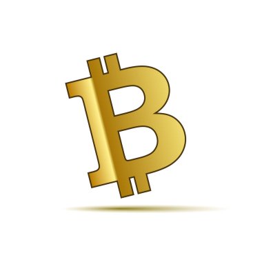beyaz bir arka plan üzerinde izole bitcoin cryptocurrency simgesi