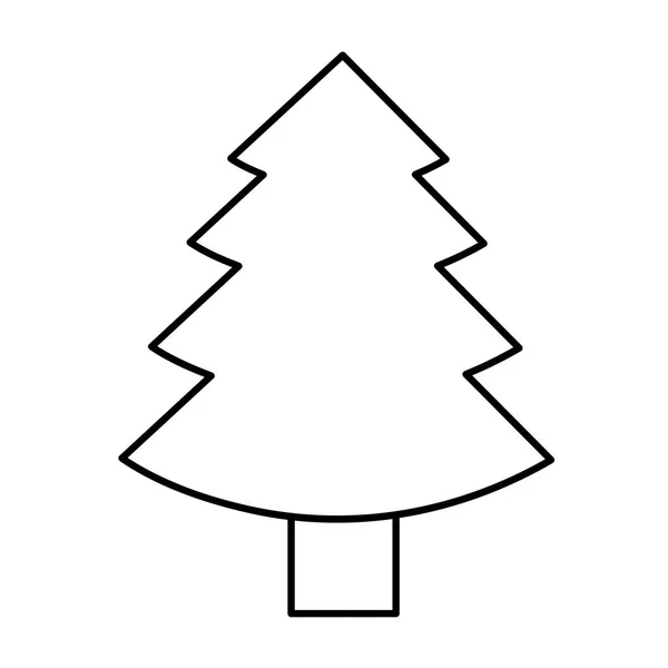 Árbol de navidad abeto icono simple pictograma esquema — Vector de stock