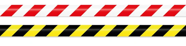 Warning tape red white and yellow black — Stock Vector