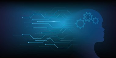 yapay zeka kadın baş tekerlekler dijital teknolojisi ile