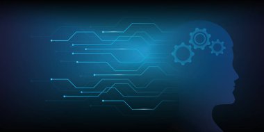 yapay zeka erkek baş tekerlekler dijital teknolojisi ile