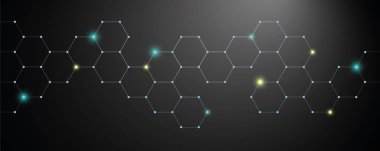 petek mavi parlak teknik arka plan