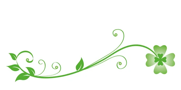 Koniczyna zielony sztuka na białym tle — Wektor stockowy