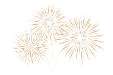 havai fişekler beyaz arkaplanda izole edildi