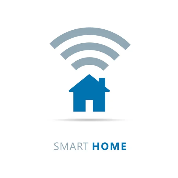 Akıllı ev simgesini wifi modern teknoloji — Stok Vektör