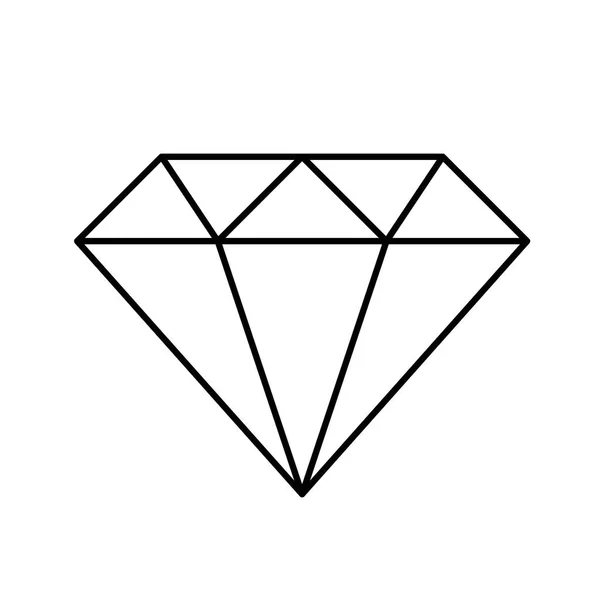 Diamant icône simple pictogramme contour — Image vectorielle