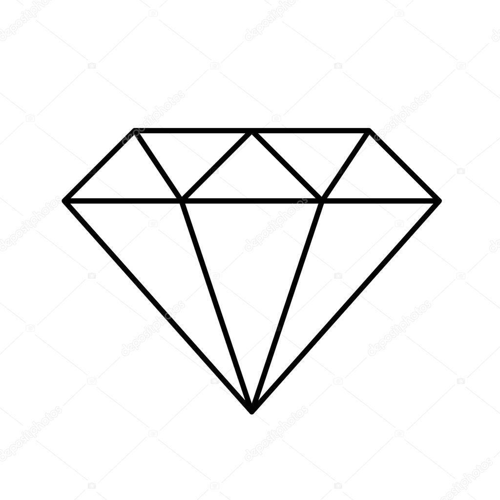 diamond simple icon pictogram outline