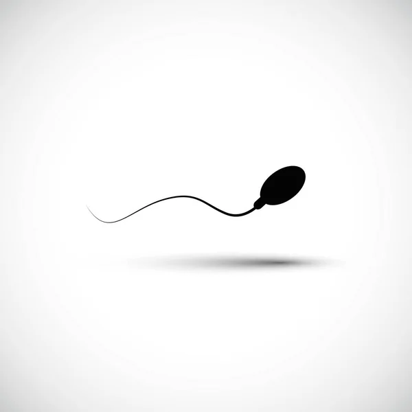 Egyetlen emberi sperma ikon-vektoros illusztráció — Stock Vector