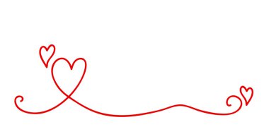 Kırmızı kalp sınır Sevgililer günü ve düğün tasarımı için