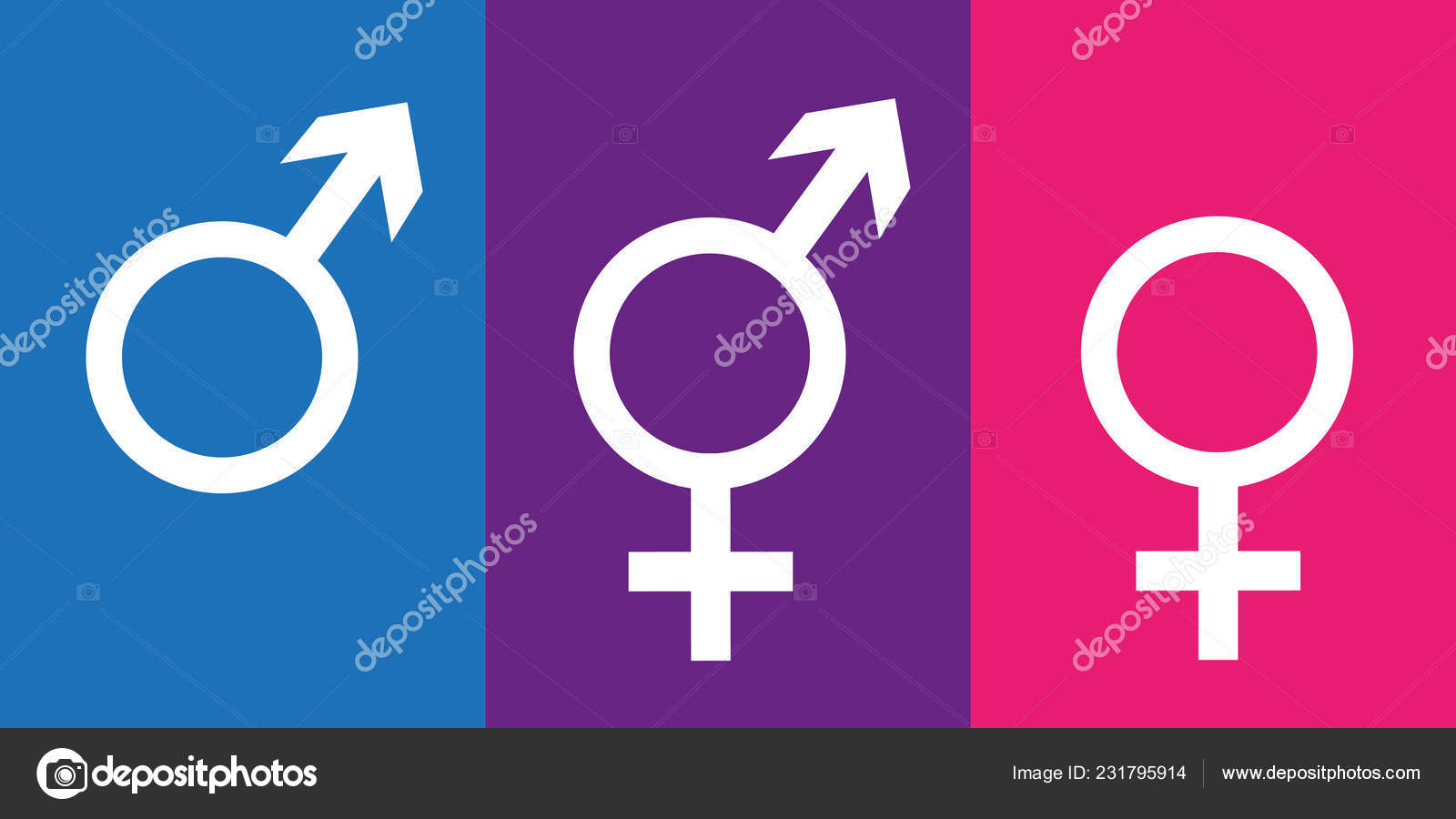 Set Of Gender Symbols Including Neutral Icon Vector Image By C Krissikunterbunt Vector Stock