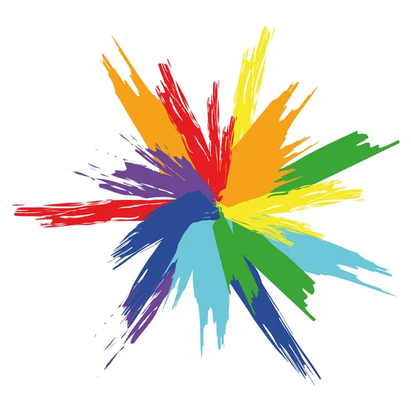 Estrela colorida em cores do arco-íris — Vetor de Stock