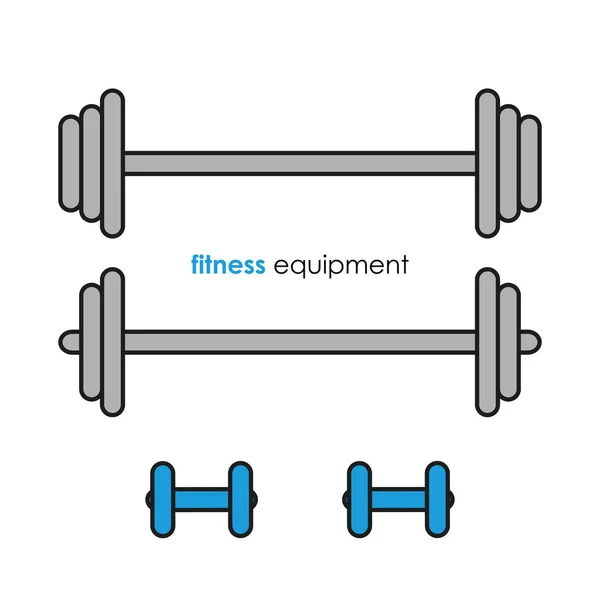 Equipamento de fitness ícone pictograma barra — Vetor de Stock