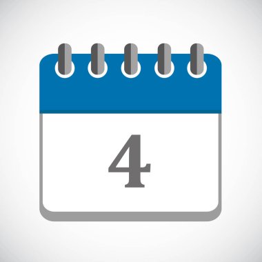 mavi takvim 4 simge vektör çizim