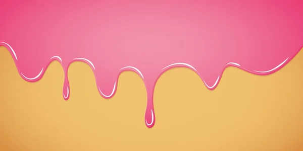 Sweet pink melting donut glaze — Stock Vector
