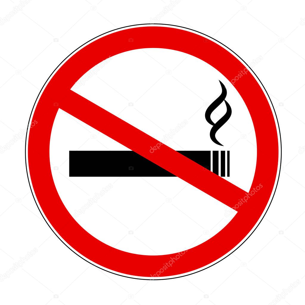 no smoking sign caution warn symbol for public areas