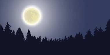 ay Parlatıcı orman manzara gece