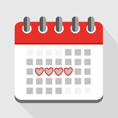 adet kırmızı takvim kırmızı kalp